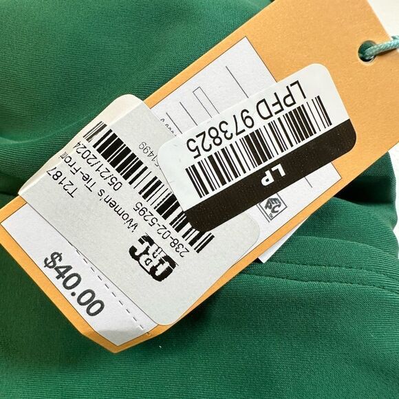 NWT Kona Sol Women’s Green One Piece Swimsuit Ruched Tie Front - Size S - Picture 8 of 9